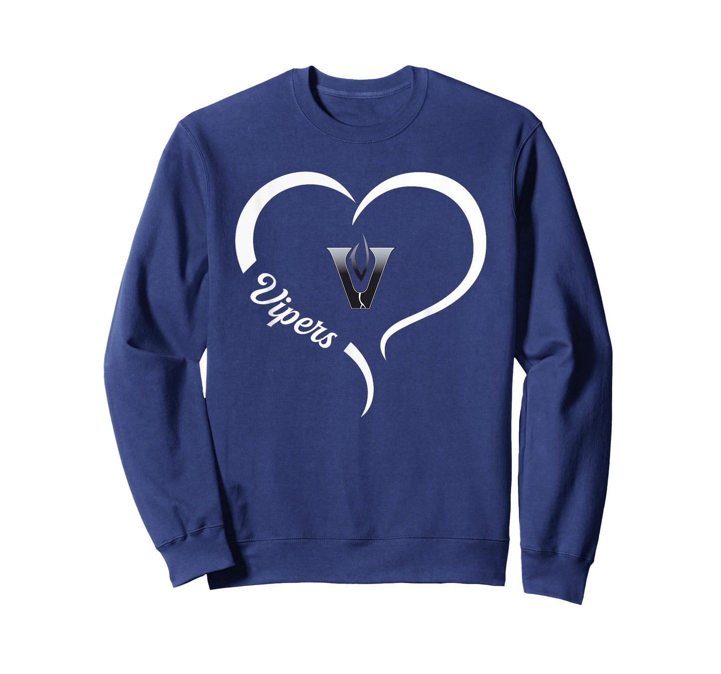 Vandegrift Vipers Logo Half Heart Slogan HS T-Shirt