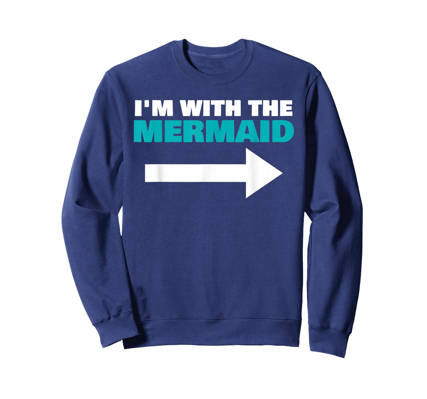 I'm With The Mermaid Fun Matching Halloween Couple Costume T-Shirt