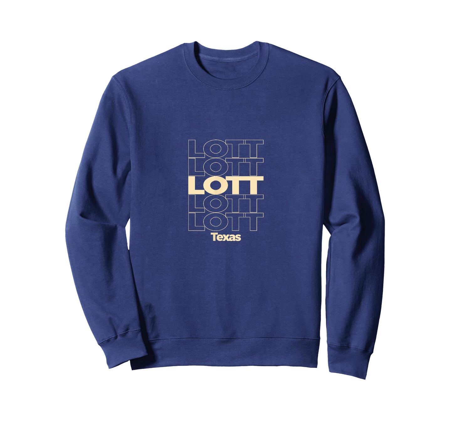 Vintage Lott, Texas Repeating Text T-Shirt