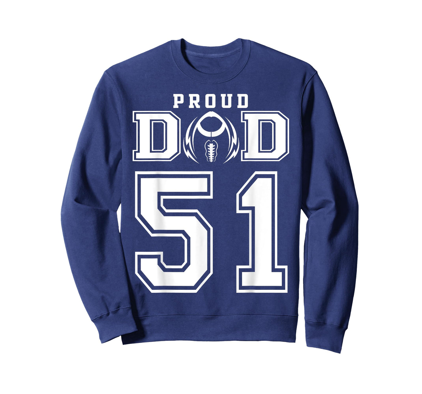 Custom Proud Football Dad Number 51 Personalized For Men T-Shirt