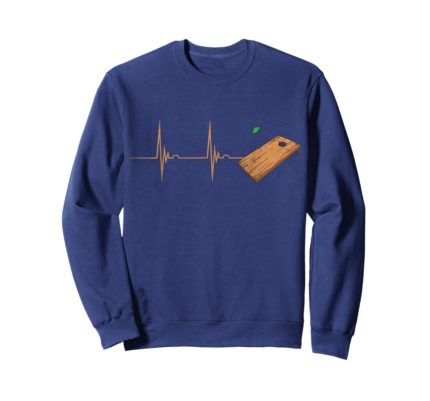 Cornhole Tossing Bag Board Heartbeat EKG Puls Toss Game T-Shirt