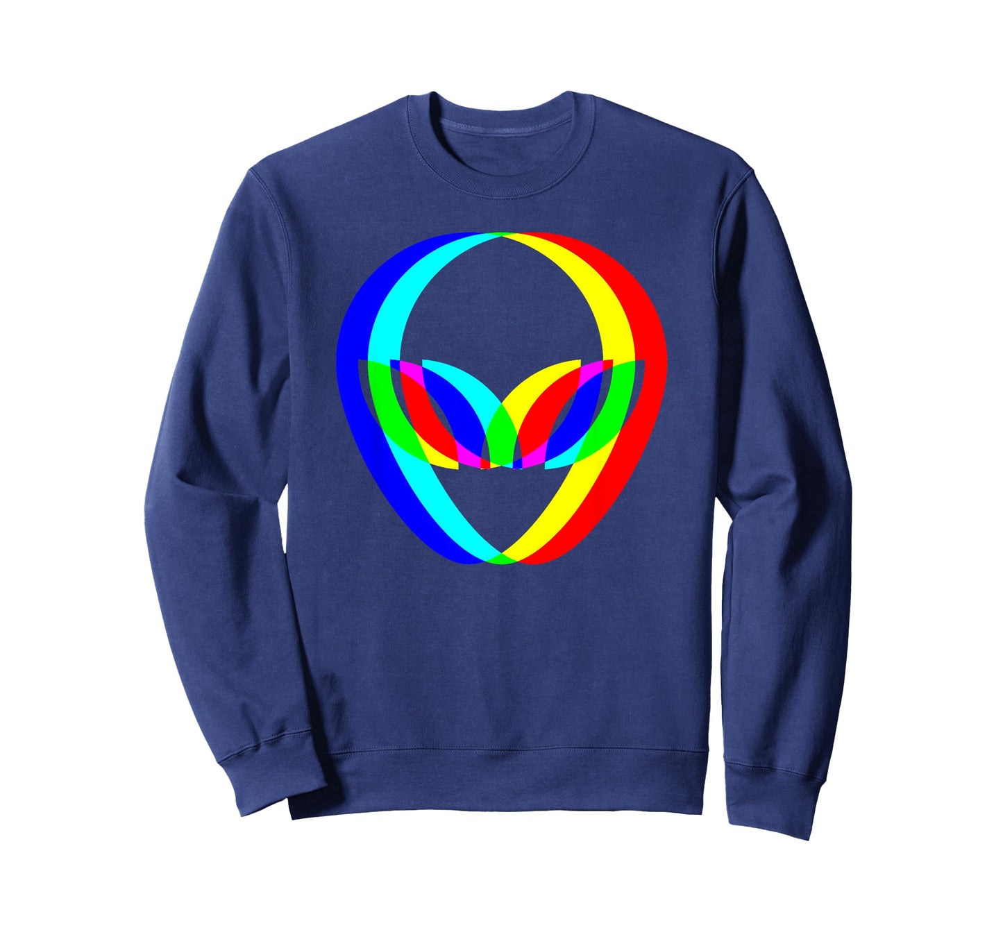 Alien Head Trippy Techno Rave EDM Music Festival Vaporwave T-Shirt