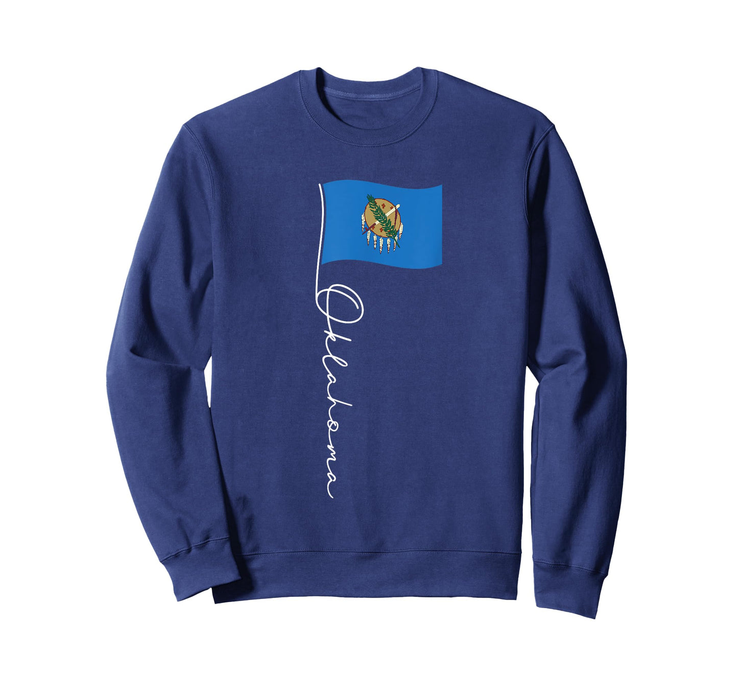 Oklahoma Signature Flag Pole - Elegant Oklahoman Flag T-Shirt