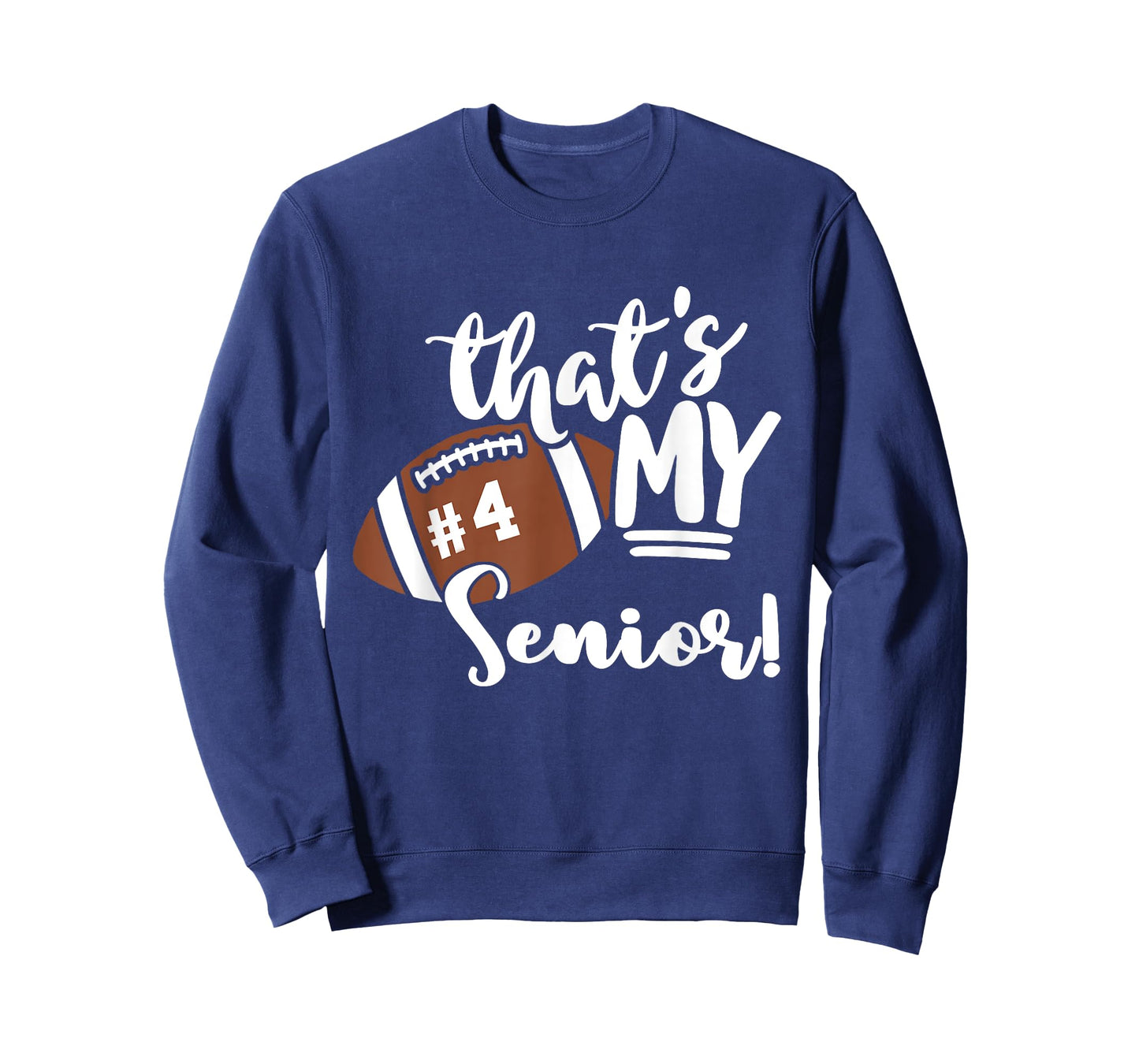 That's My Senior Football 4 Jersey Number Vintage Mom Dad T-Shirt