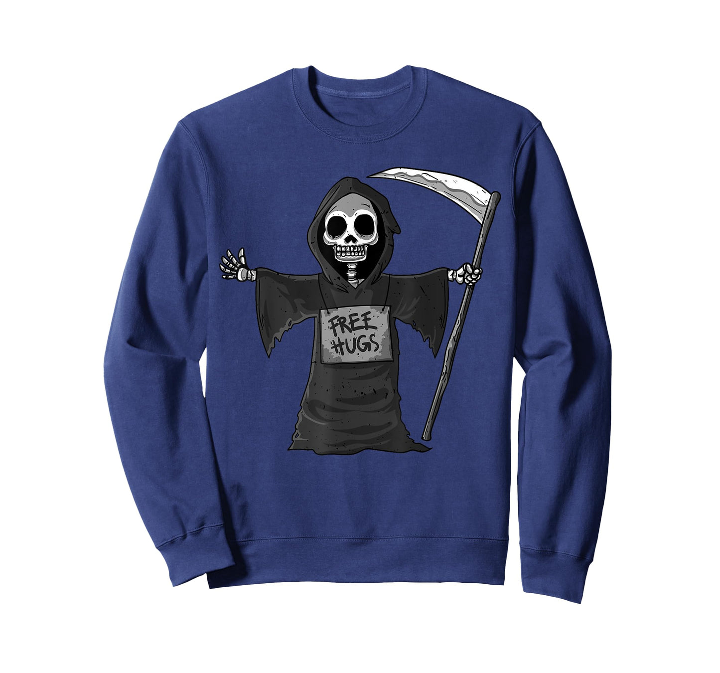 Free Hugs Grim Reaper Halloween Party Cosplay Lazy Costume T-Shirt