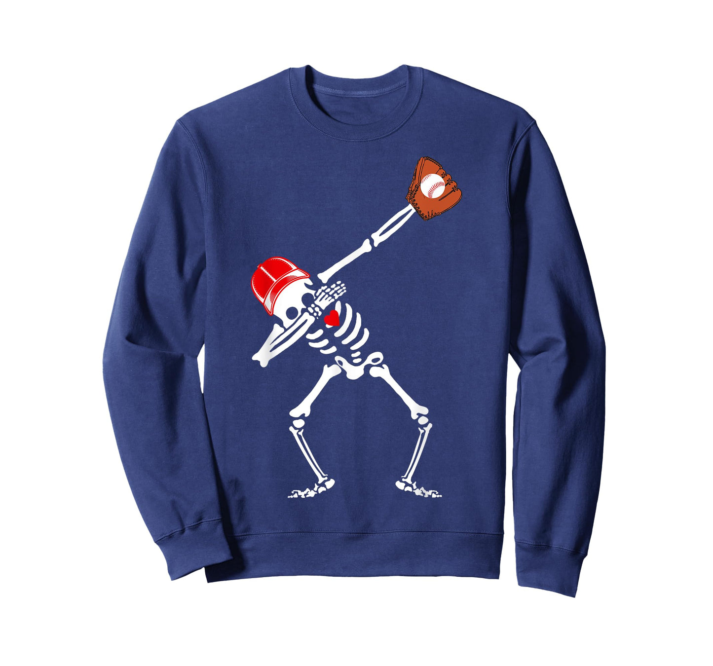Dabbing Skeleton Baseball Halloween Boys Kids Men Funny T-Shirt
