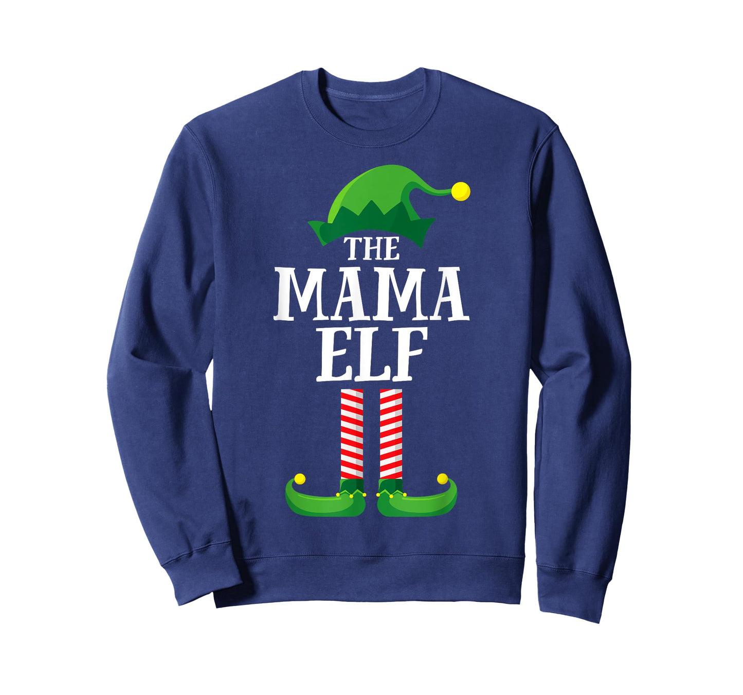 Mama Elf Matching Family Group Christmas Party Mum Elf T-Shirt