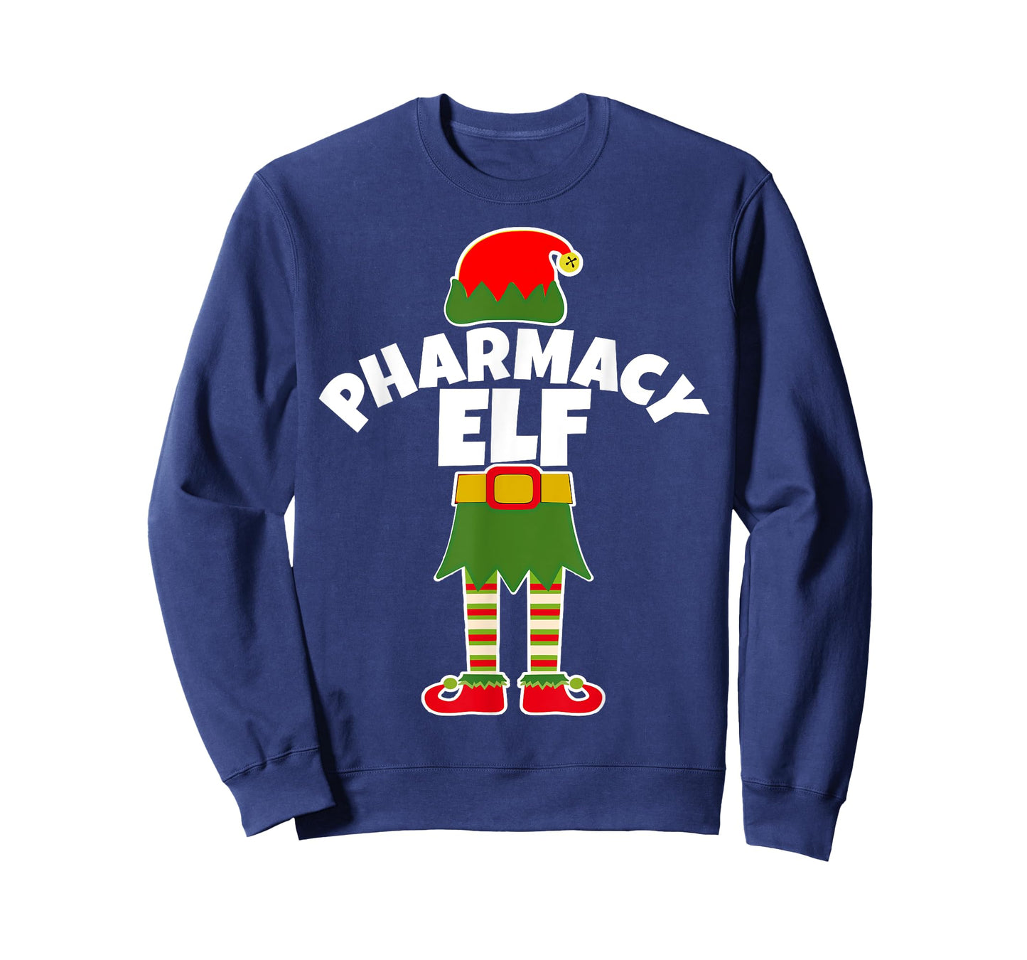 Pharmacy Elf Funny Pharmacist Tech Holiday Christmas T Shirt T-Shirt