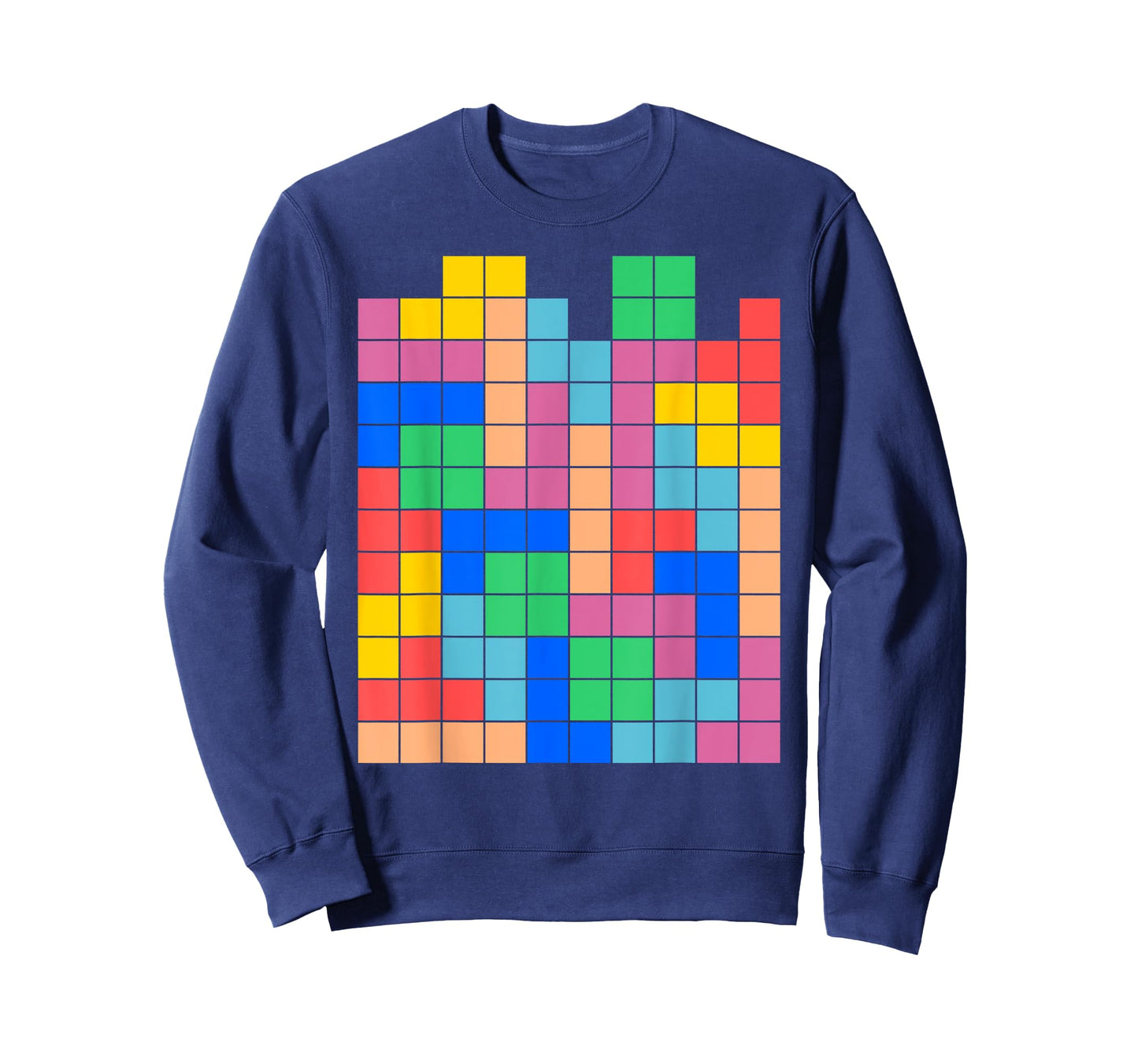 Geeky Tetrominoes Block Puzzle Video Game Math Teacher Nerd T-Shirt