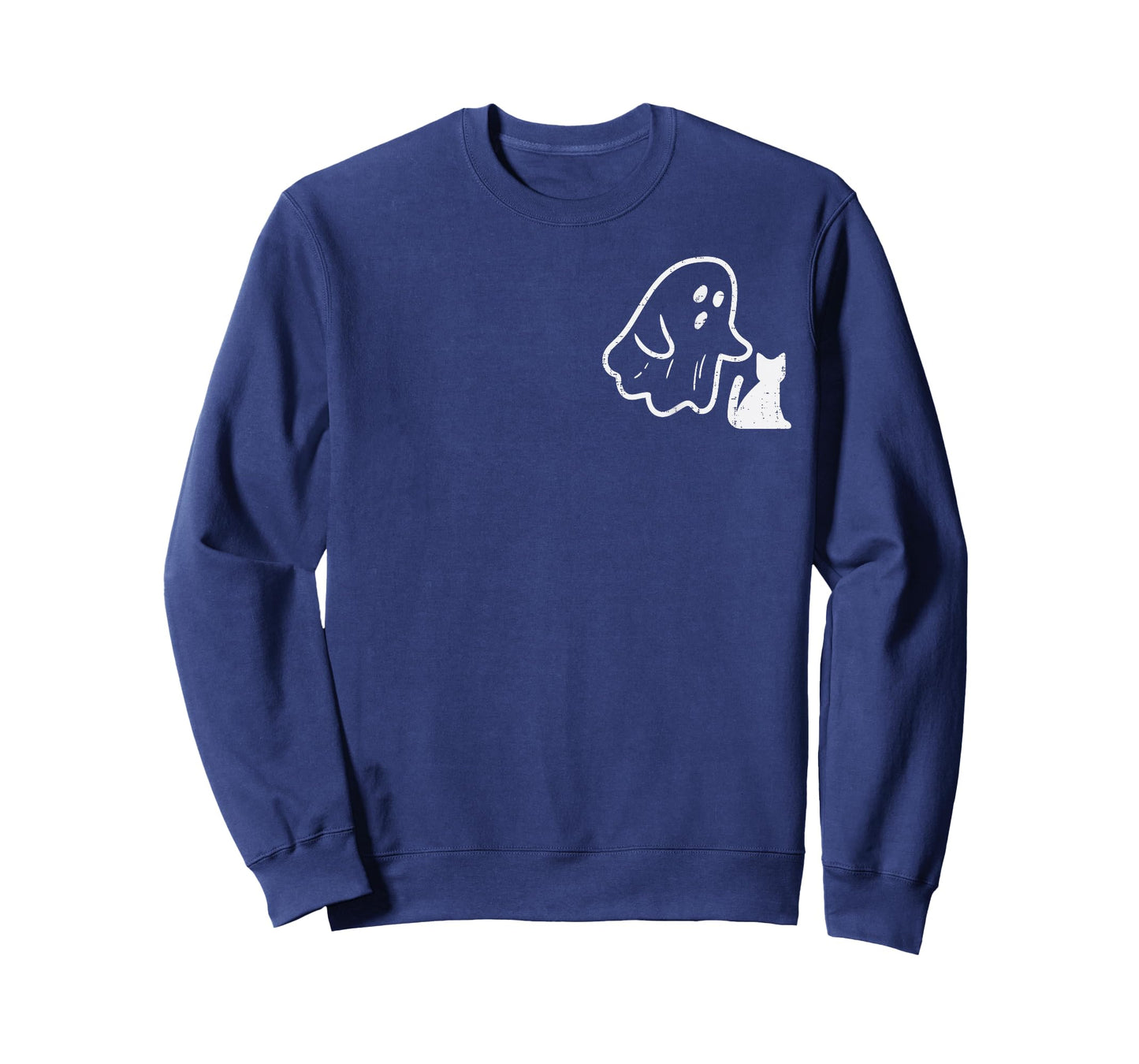 Ghost Cat Pocket Funny Halloween Costume Men Women Kids T-Shirt