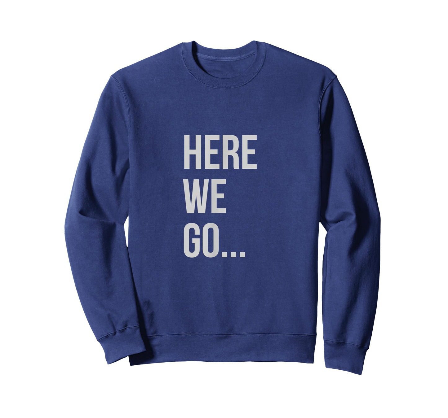 Womens T-Shirt Here We Go XL Heather Blue