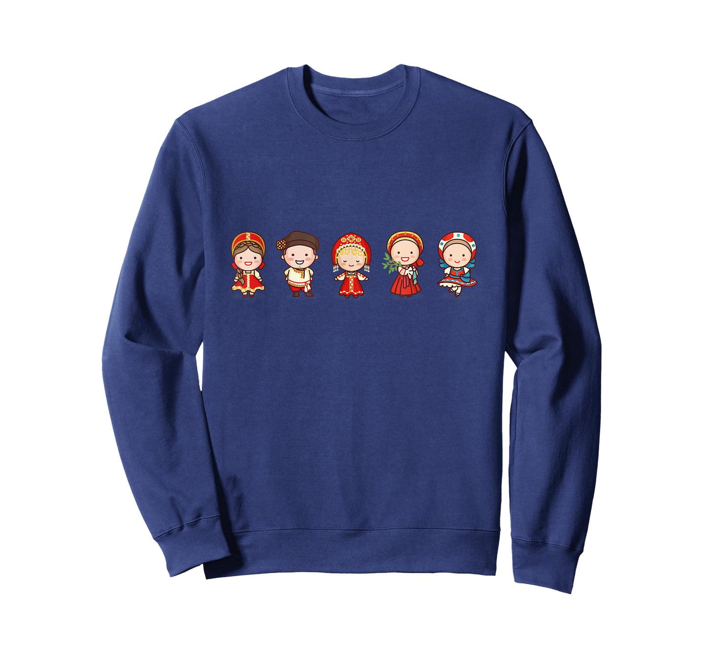 Cute Traditional Russian Characters In Russian Clothing T-Shirt