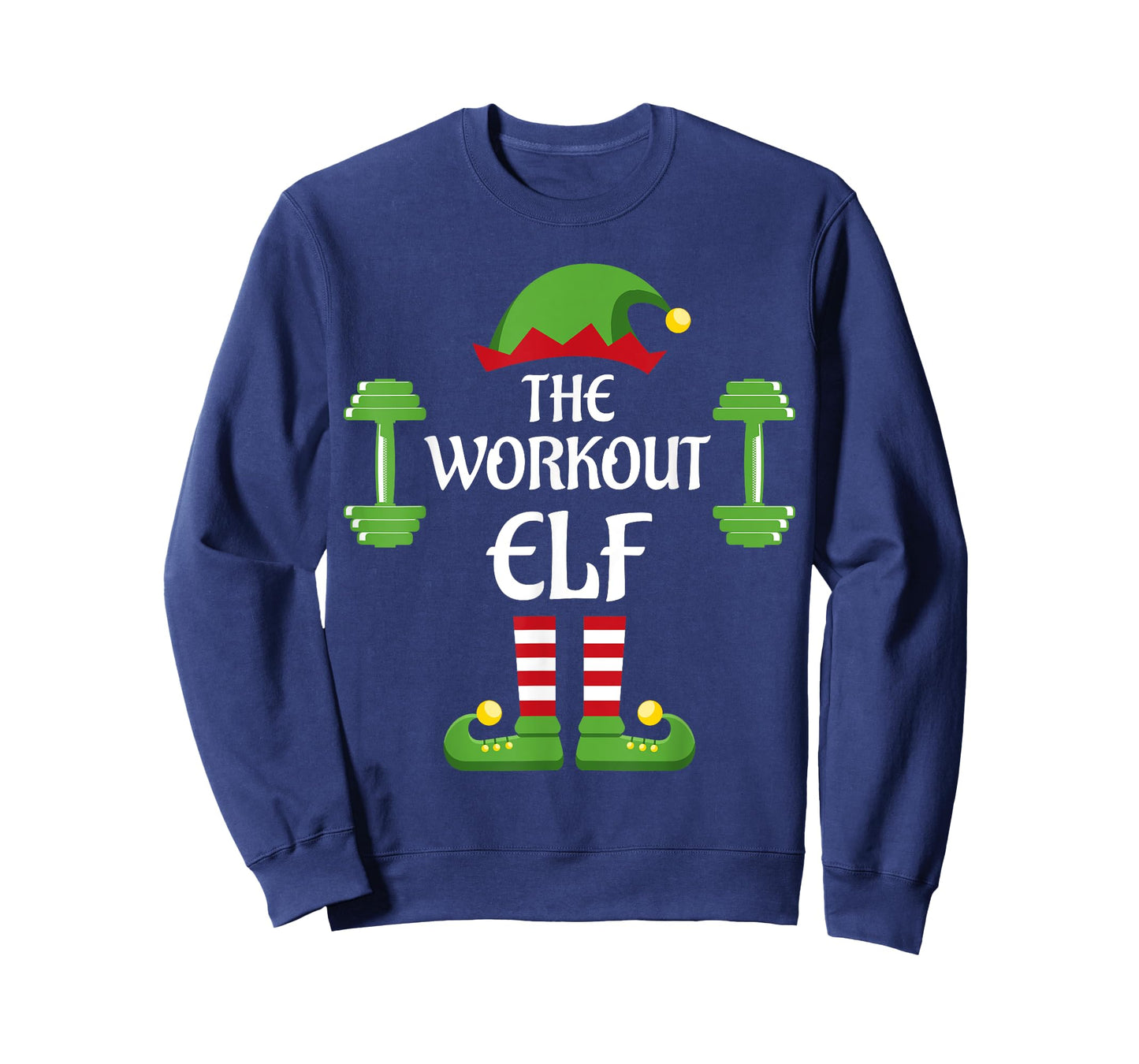 Workout Elf Family Matching Group Christmas Sporty T-Shirt