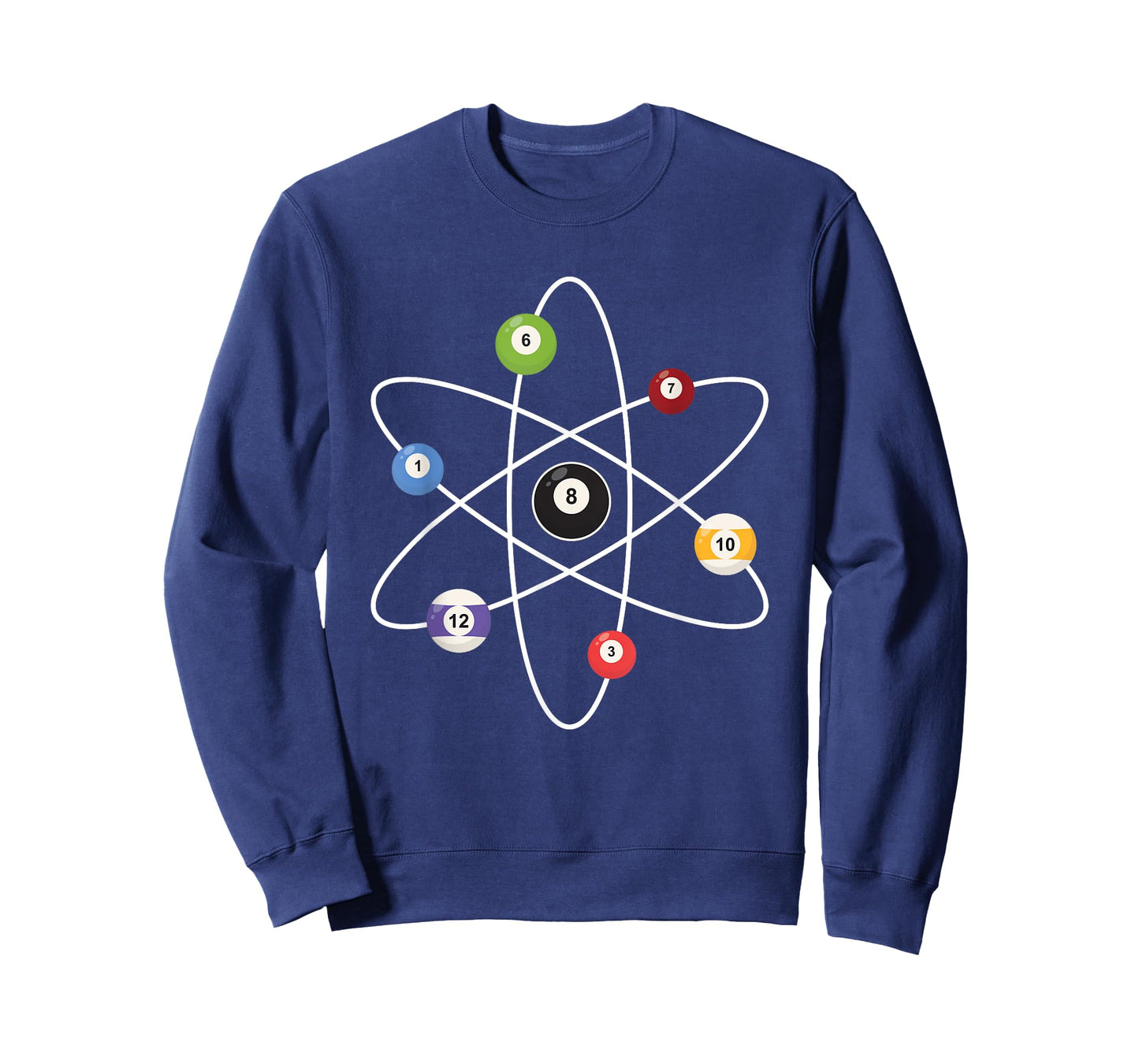 Cue Ball Atoms - Billiard Lover Pool Player Game Sports T-Shirt
