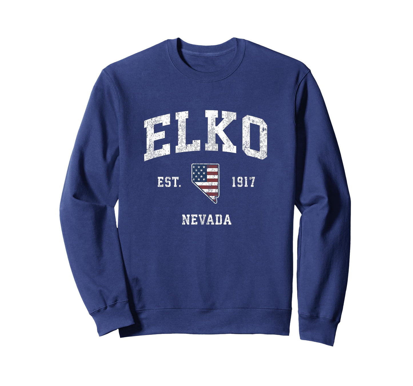 Elko Nevada NV Vintage American Flag Sports Design T-Shirt