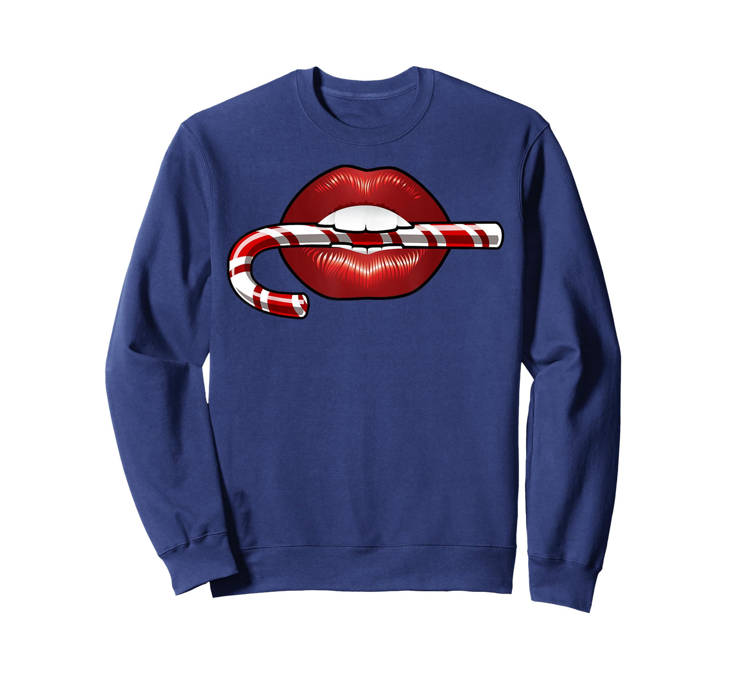 Sexy Candy Cane lips novelty Holiday Candy Cane T-Shirt