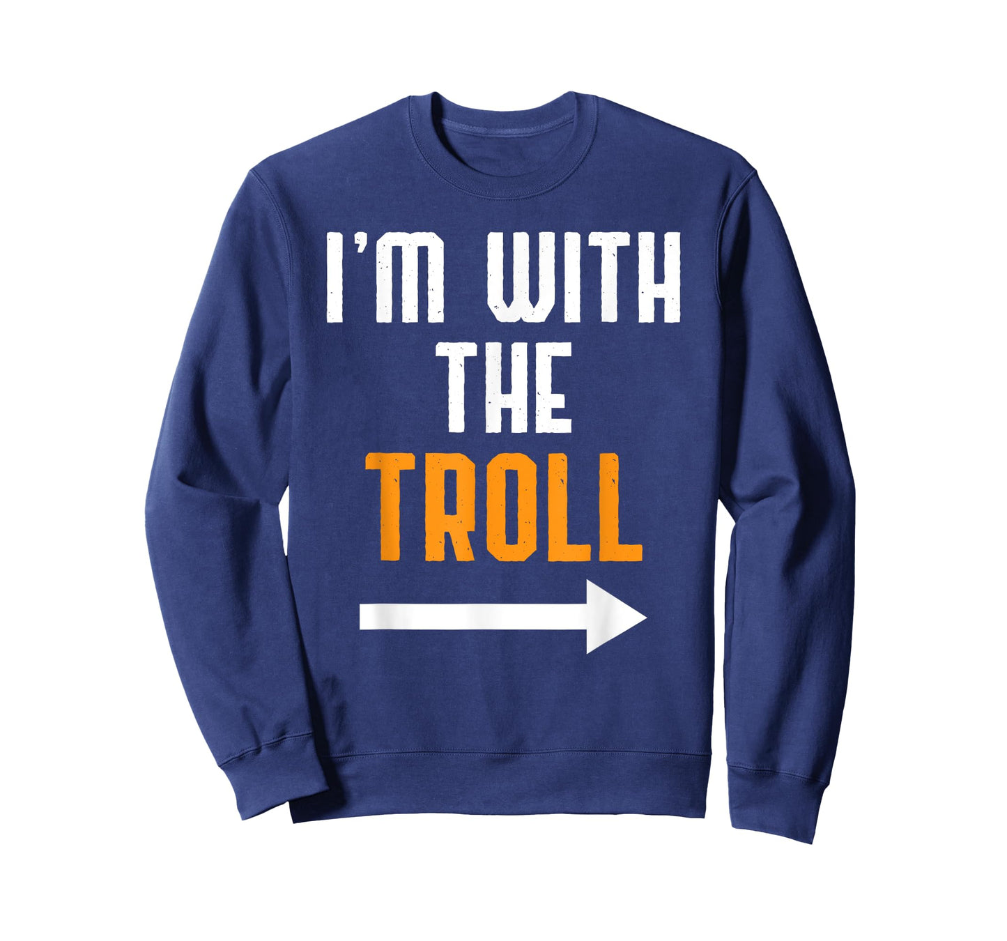 I'm With The Troll Costume Funny Halloween Couple T-Shirt