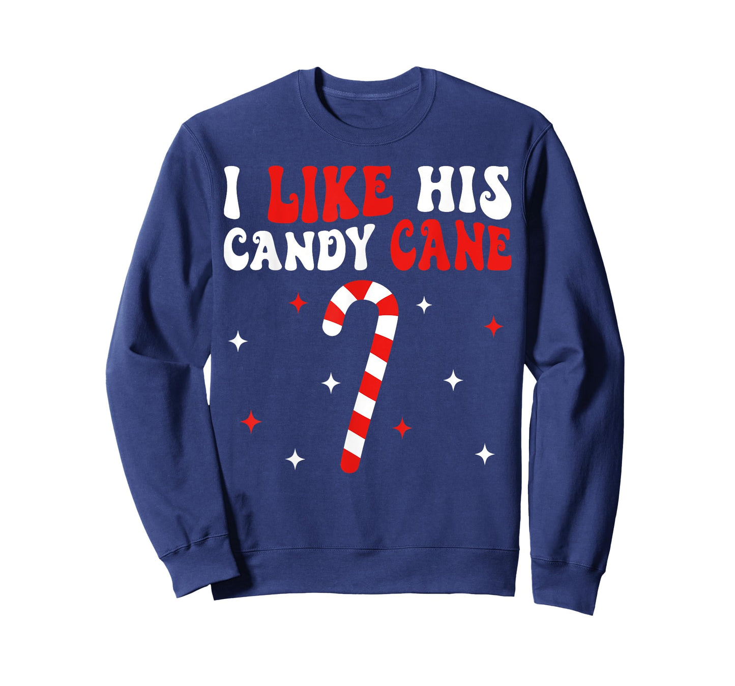 Groovy Family Christmas Couple Matching Funny Tee I Like His Candy Cane I Like Her Peppermint Candies Unisex-Adults Black Short Sleeve T-Shirt Small
