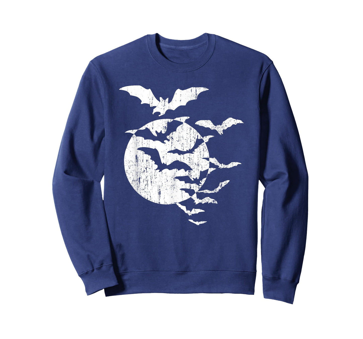 Halloween Swarm of Bats Full Moon Spooky Vintage Graphic T-Shirt
