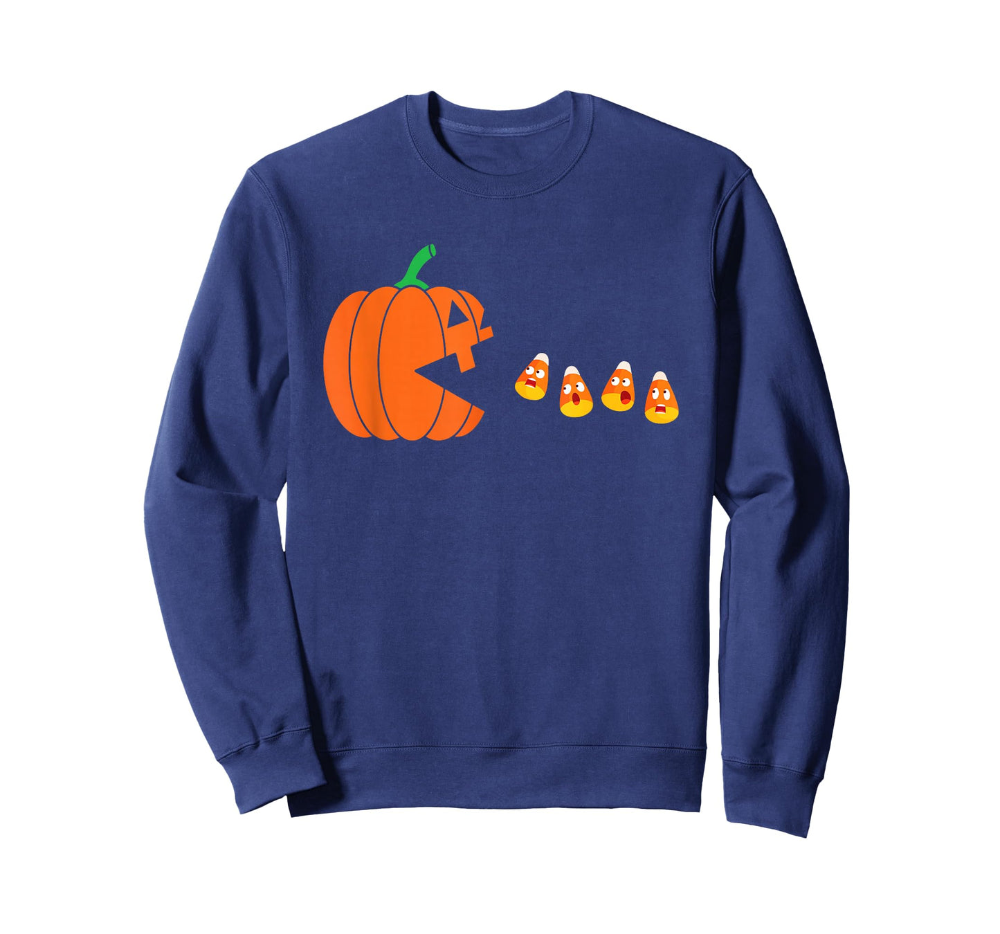 Pumpkin Eating Candy Corn Funny Candy Costume Halloween T-Shirt