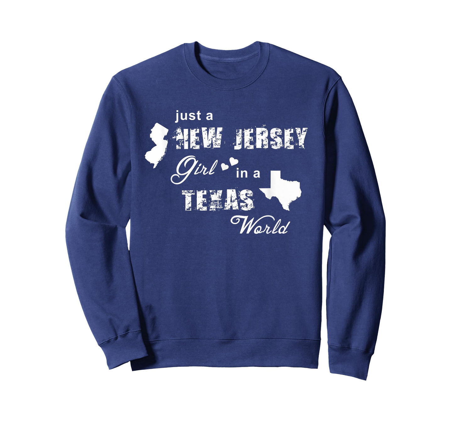 Just a New Jersey girl in a Texas world t shirt printing T-Shirt