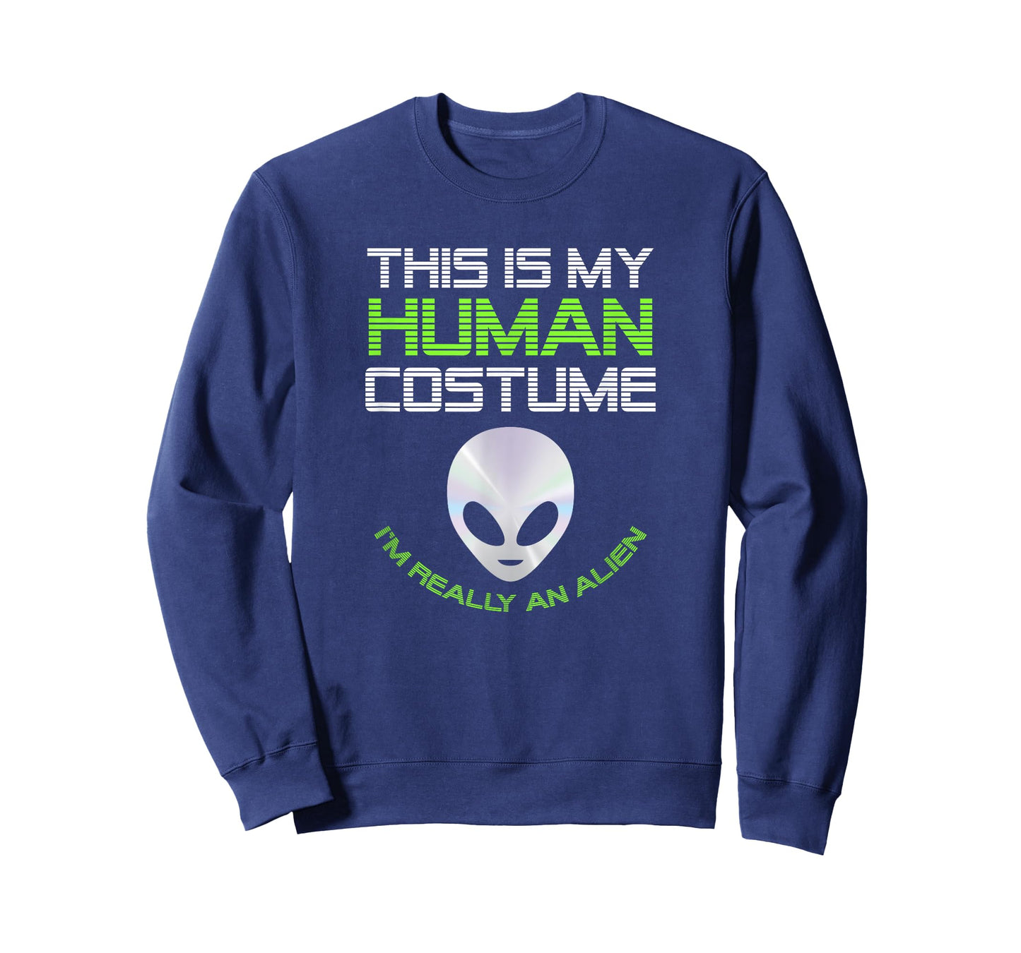 This Is My Human Costume I'm Really An Alien Funny Halloween T-Shirt