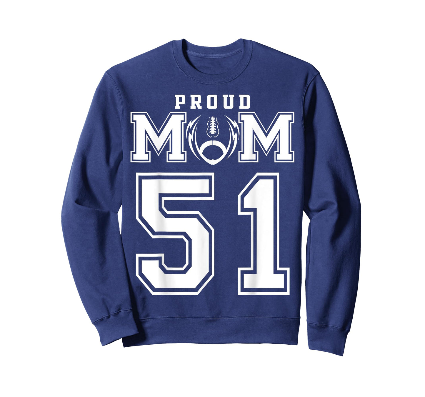 Custom Proud Football Mom Number 51 Personalized For Women T-Shirt