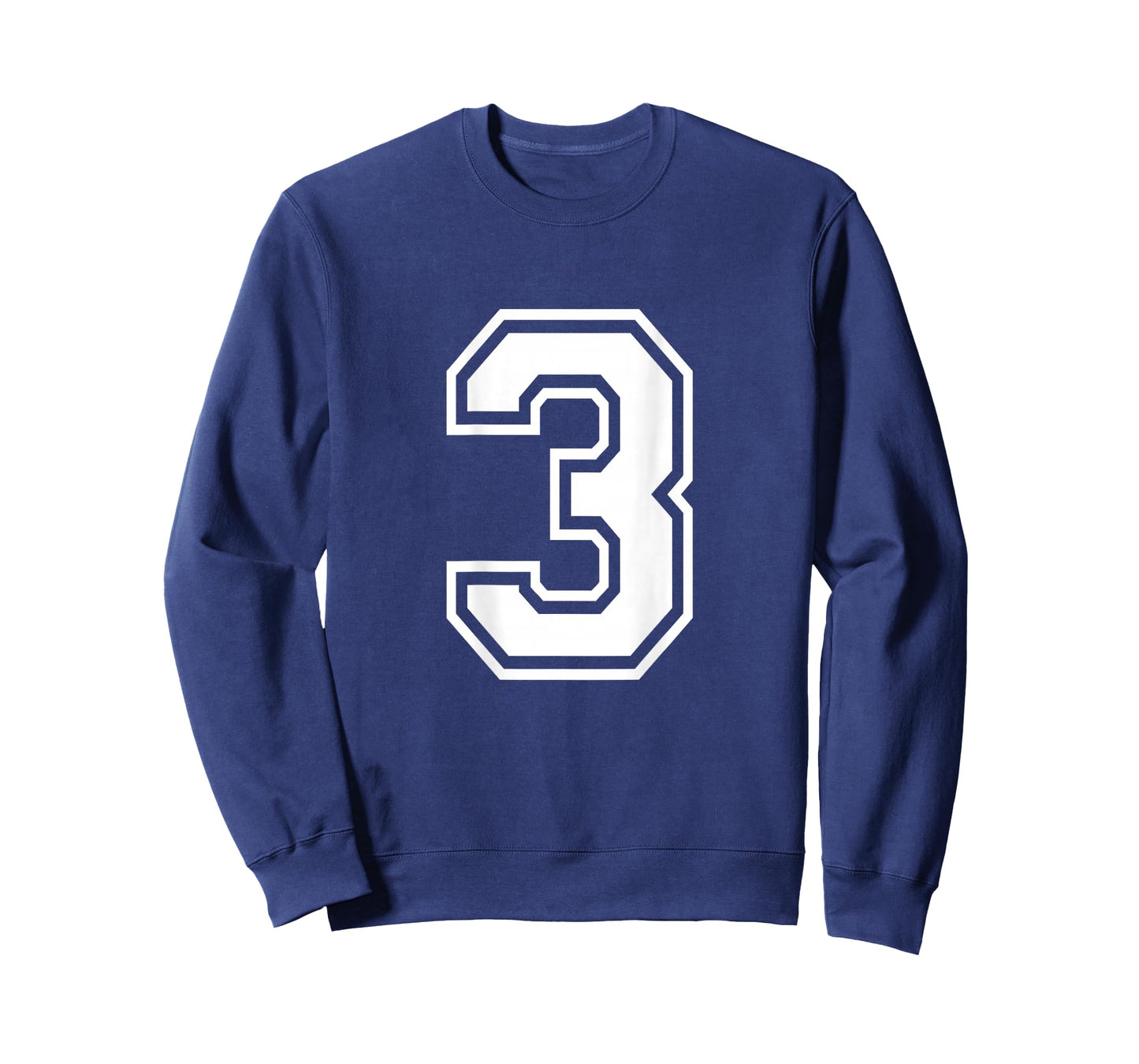 Number 3 Shirt Player Number on Back of Shirt T-Shirt