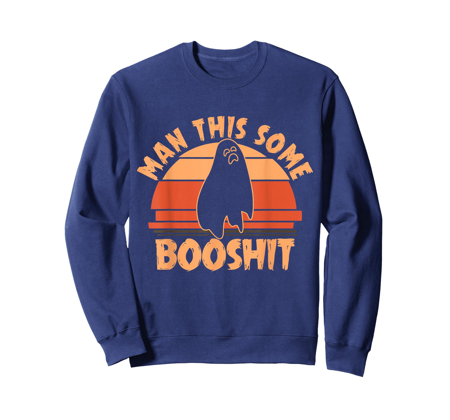 Man This Some Booshit - Halloween Ghost Funny Saying Boo T-Shirt