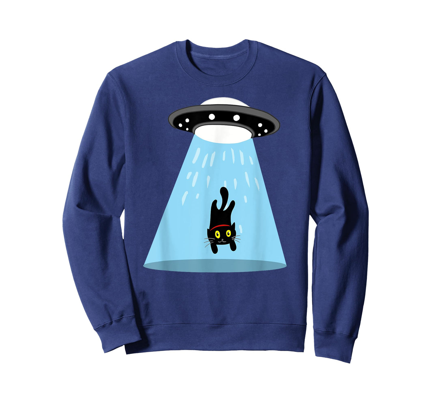 Alien cat abduction T-Shirt for Men Women Kids