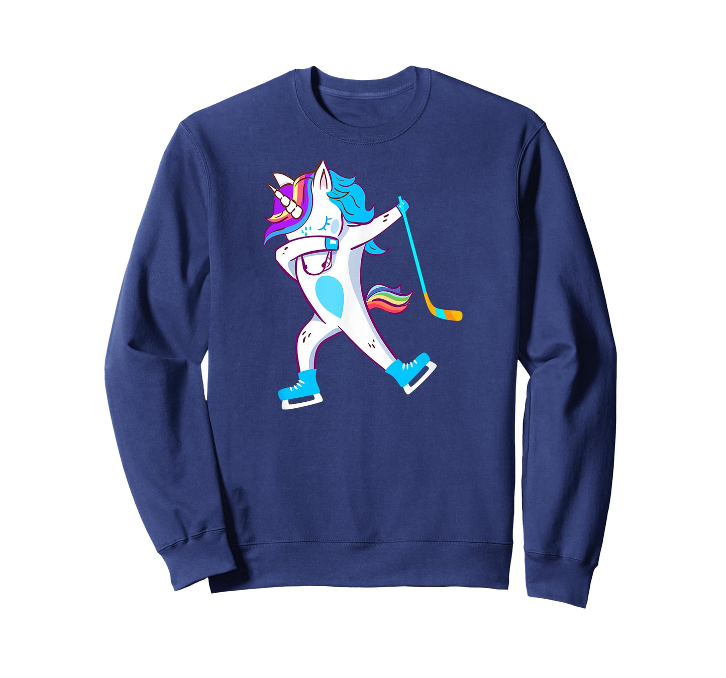 Dabbing Hockey Unicorn Puck Kids Boys Girls Cool Ice Hockey T-Shirt