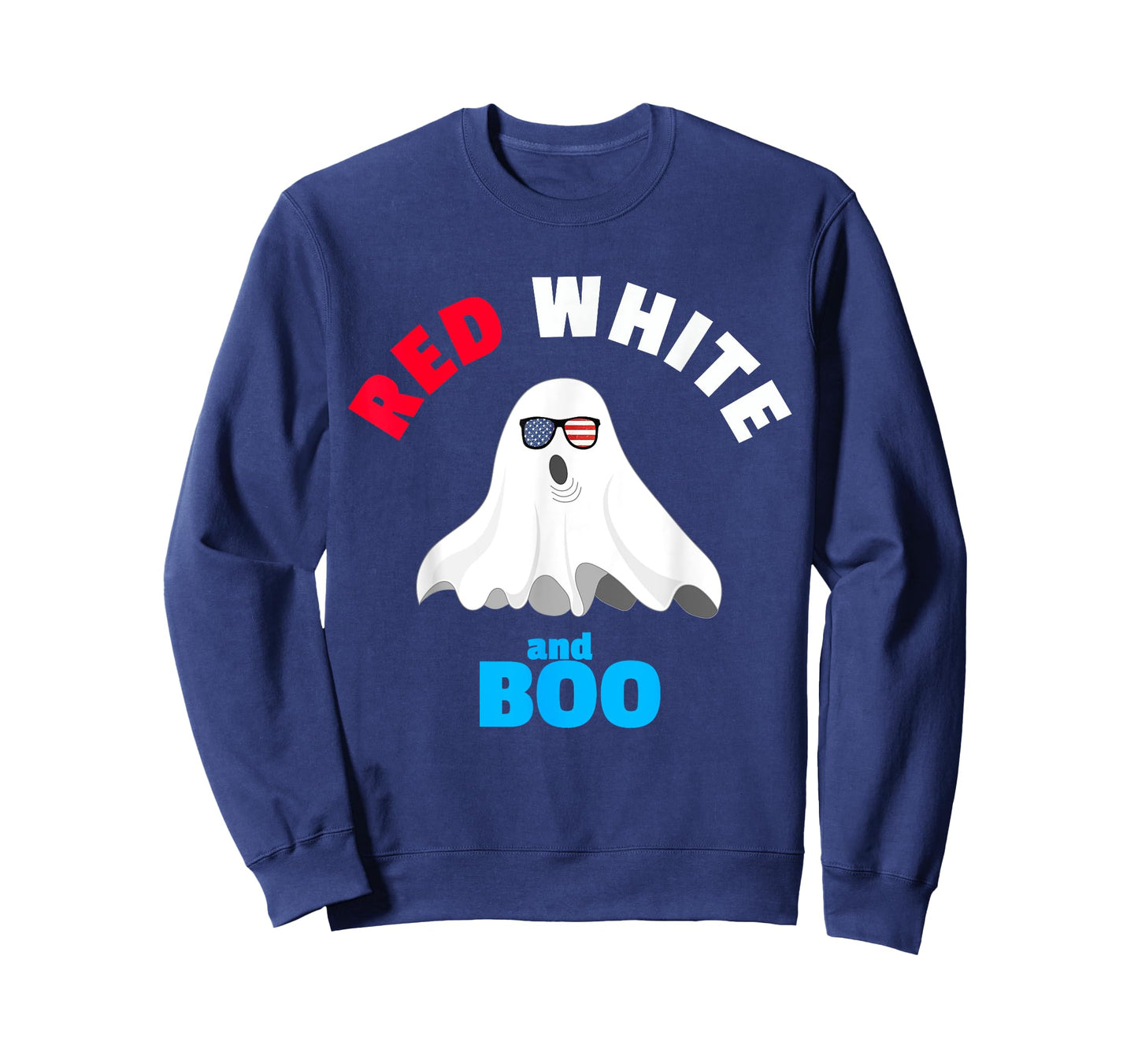 Red White and Boo - Funny American Ghost T-Shirt for Party