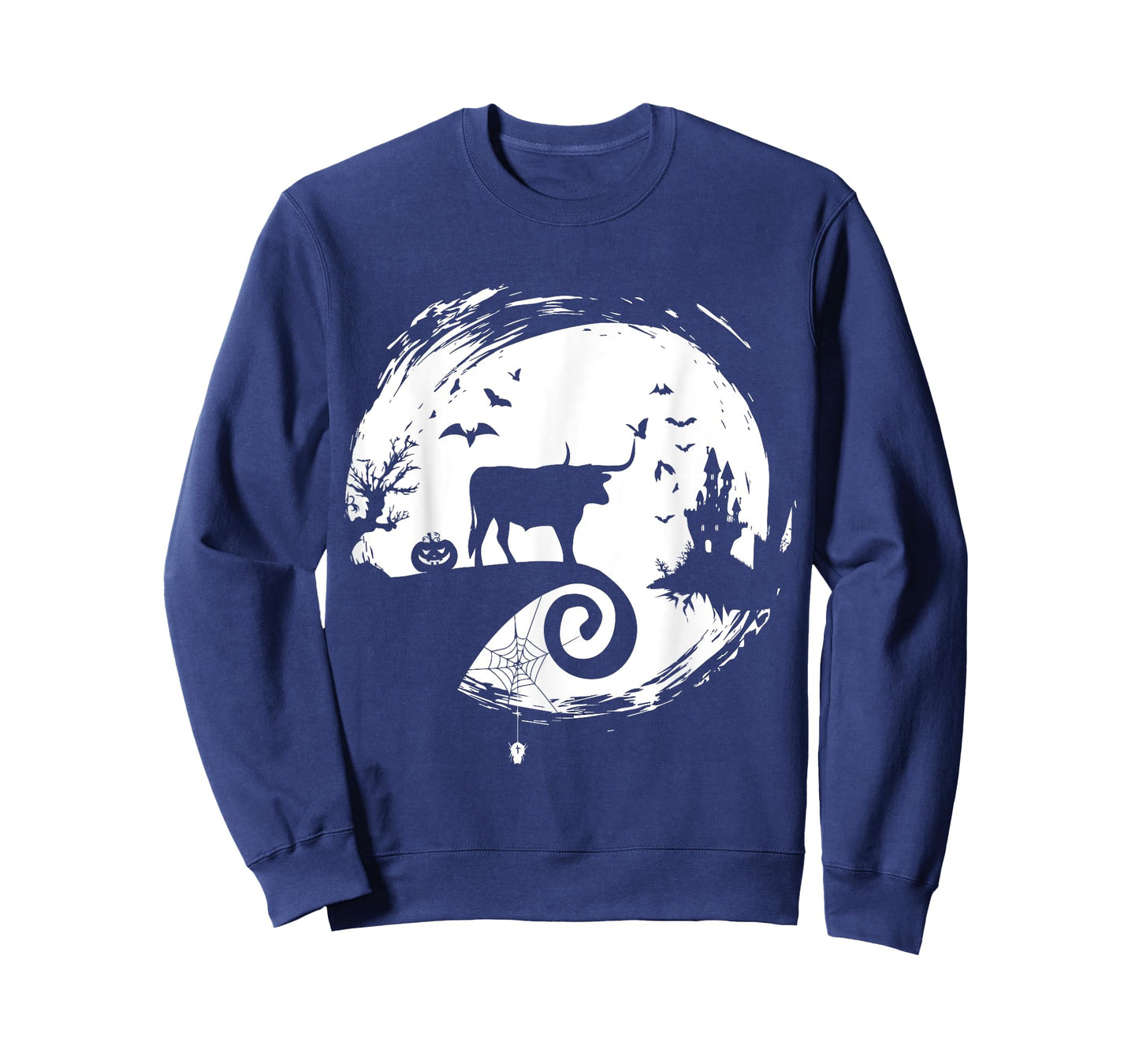 Texas Longhorn Halloween Costume Moon Silhouette Creepy T-Shirt