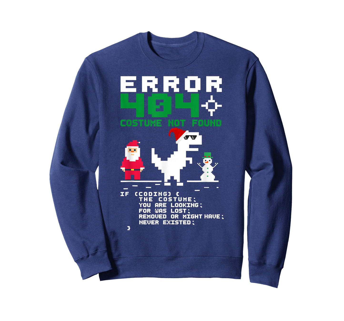 Christmas Error 404 Costume Not Found Coding Programmer Geek T-Shirt