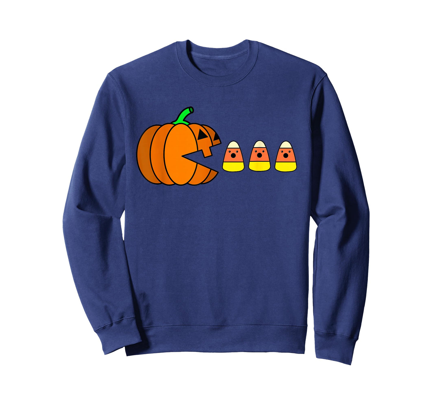 Funny Halloween Pumpkin Eating Candy Corn Gamer Men Kids T-Shirt