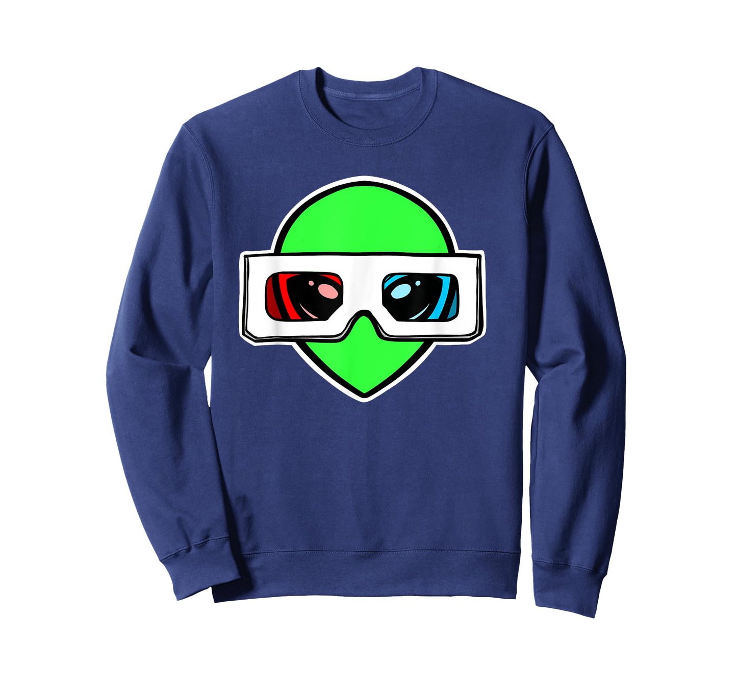 Green Alien with 3D Glasses T-Shirt