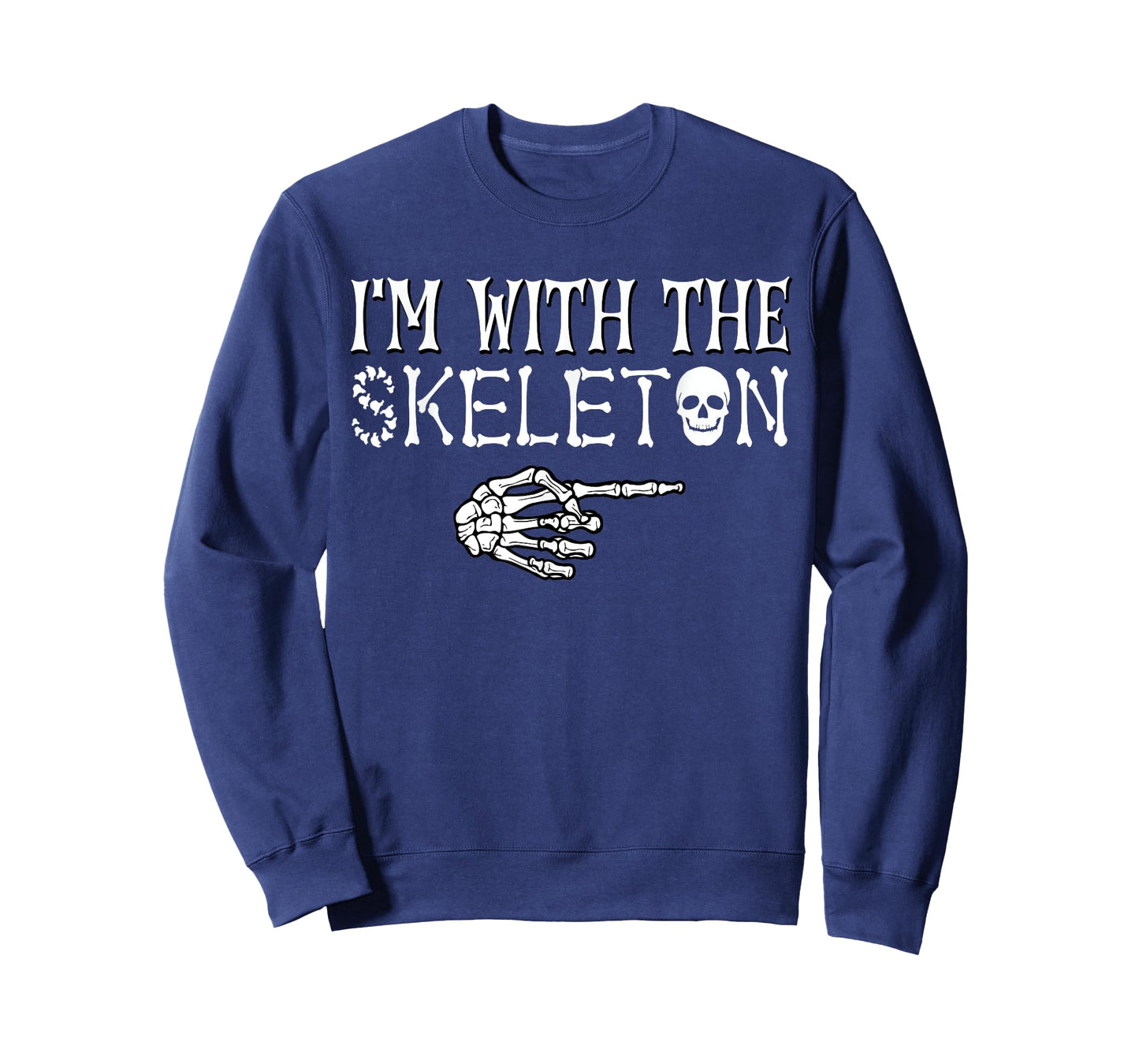 I'm With the Skeleton Halloween Funny Sarcastic Lazy Costume T-Shirt