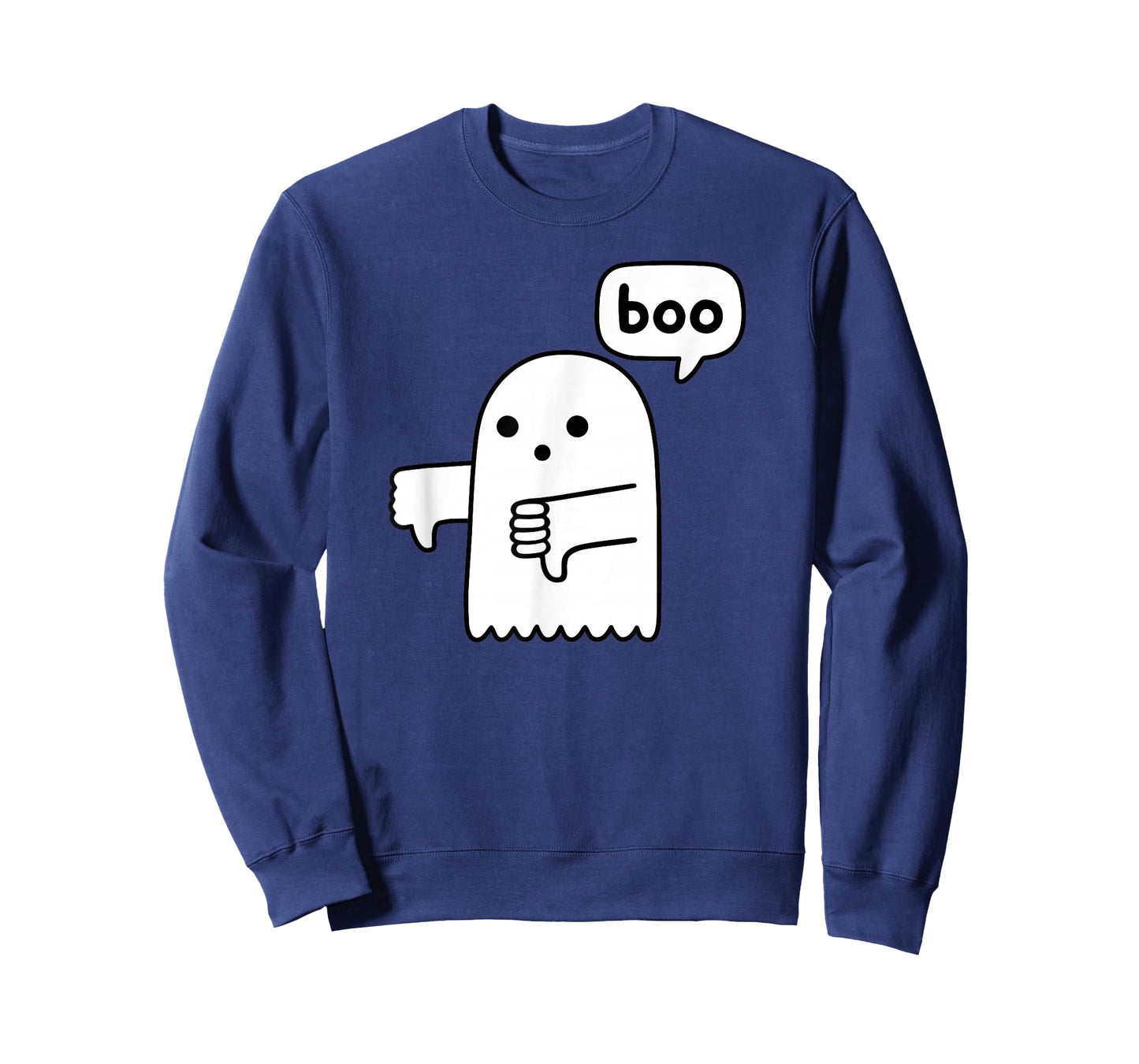 Funny Thumbs Down Ghost Screaming Boo Disapproval T-Shirt