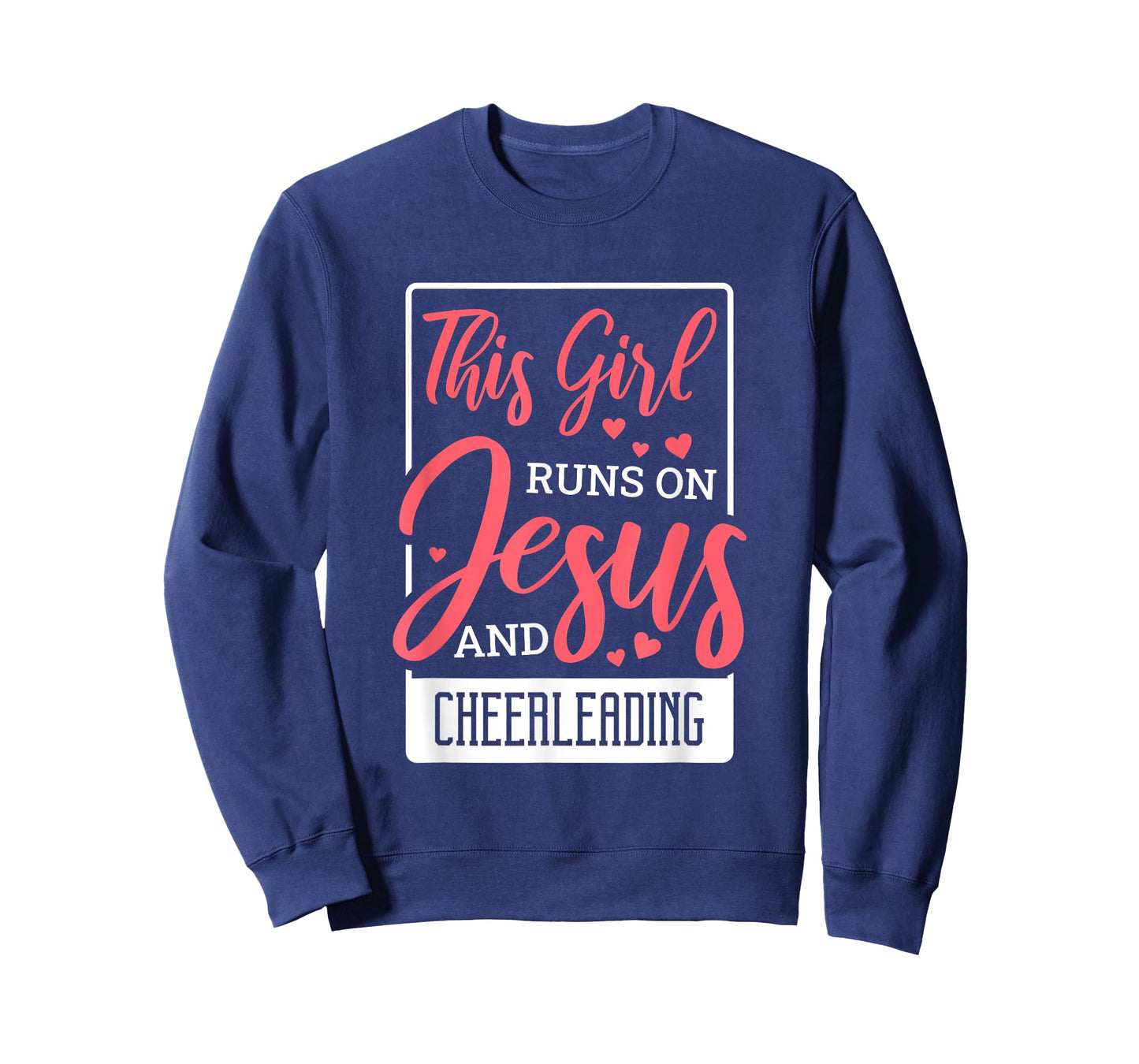 This Girl Runs On Jesus, Cheering Christian Cheerleader T-Shirt