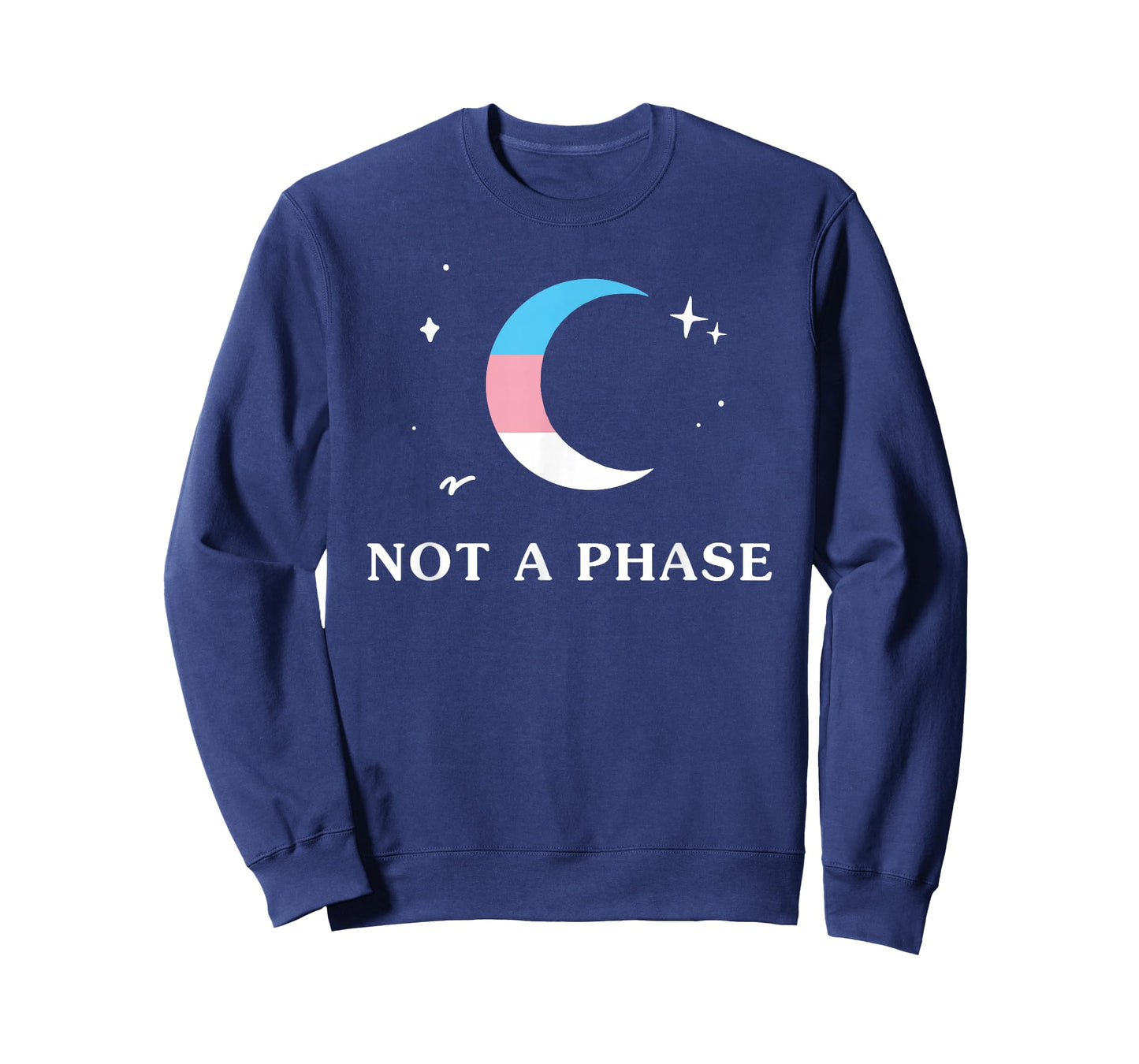 Not A Phase Transgender LGBTQ Trans Pride Flag Moon T-Shirt