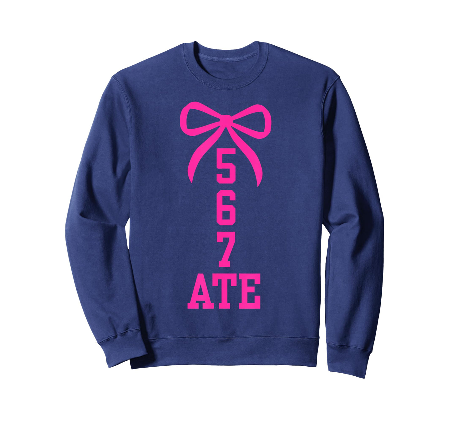 Five Six Seven Ate Cheer Dance Coquette Bow Pink Cheerleader T-Shirt