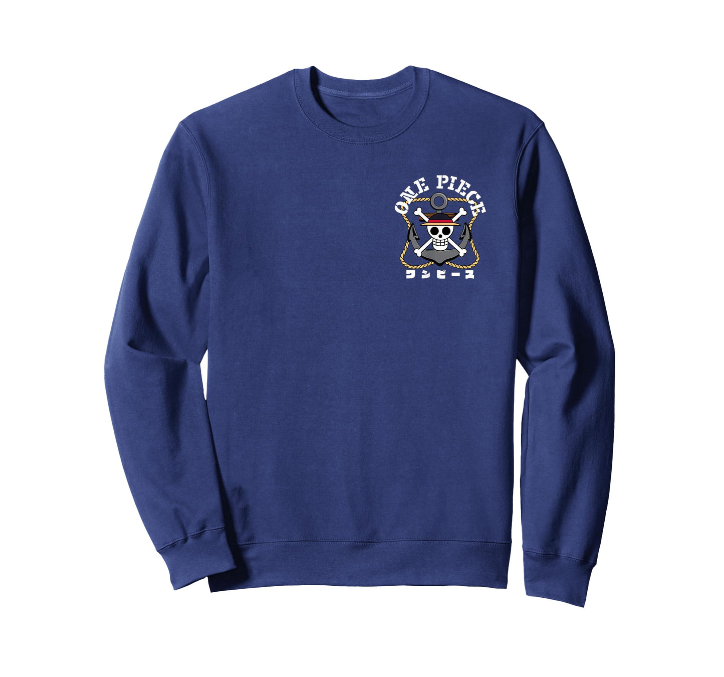One Piece Anime Front and Back Anchor Logo and Crew Items T-Shirt