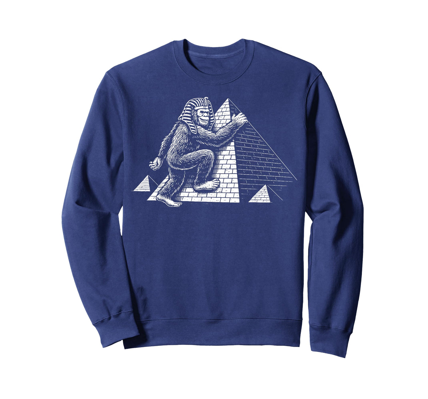 Bigfoot Pharaoh Climbing Pyramids Funny Egypt Travel T-Shirt