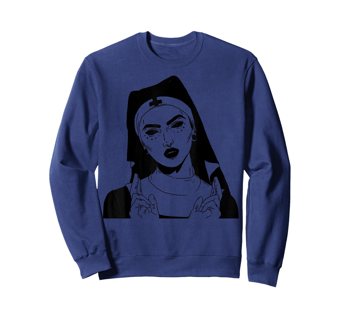 Demonic Satanic Nun Vintage Demon Halloween Party Costume T-Shirt