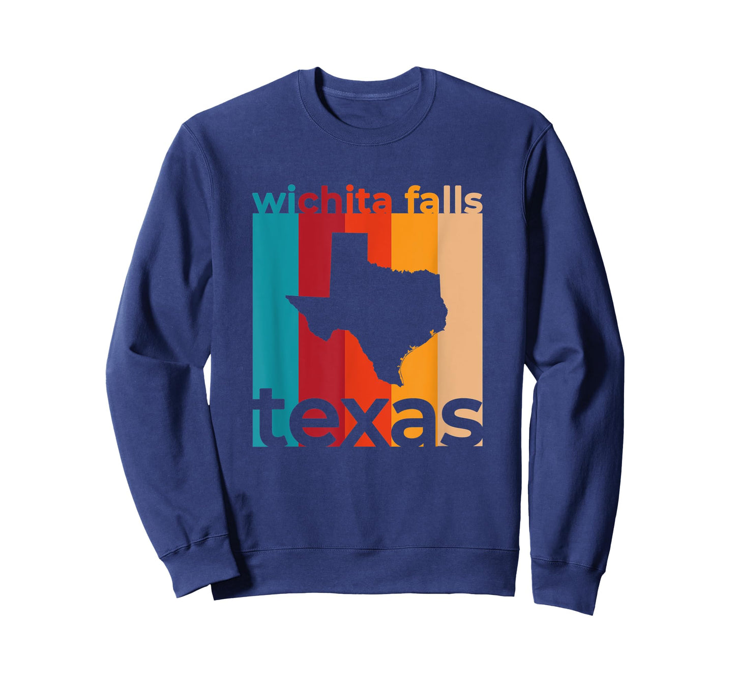 Wichita Falls Texas Vintage TX Retro Repeat Cutout T-Shirt