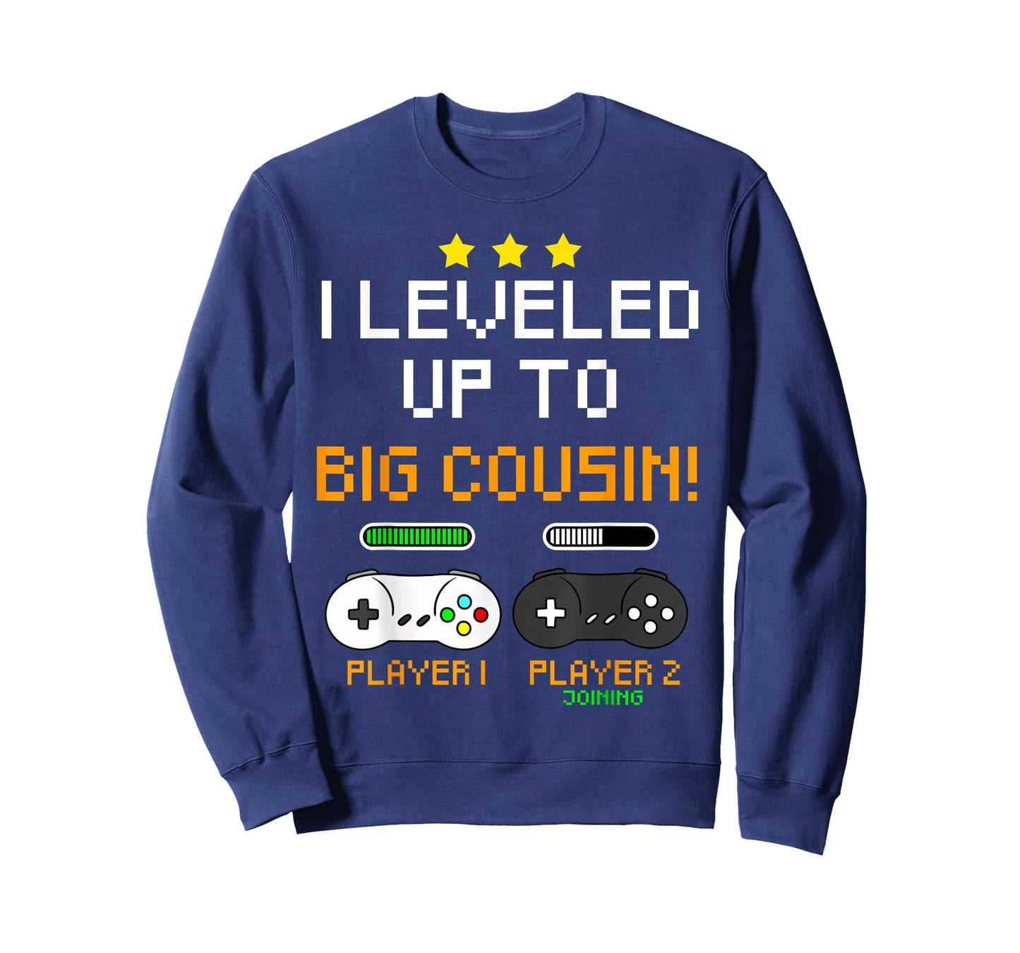 Cool Big Cousin Apparel Cousin Gamer Baby Announcement Gender Reveal Gaming T-Shirt, Black, Small