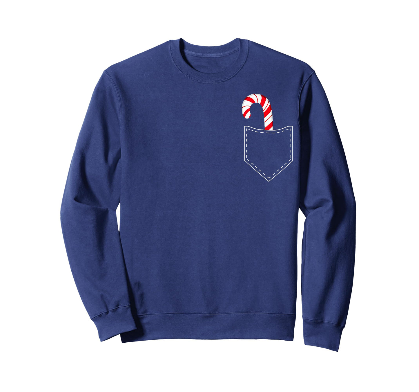 Candy Cane in Pocket Tee Funny Vintage Candy Lover Christmas T-Shirt