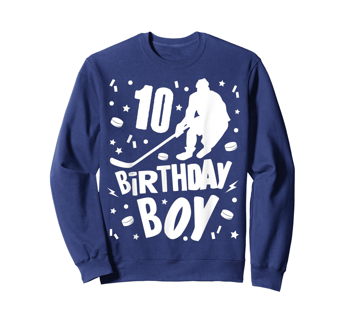 10th Birthday Boy Ice Hockey Kids 10 Years Old Party Gift T-Shirt
