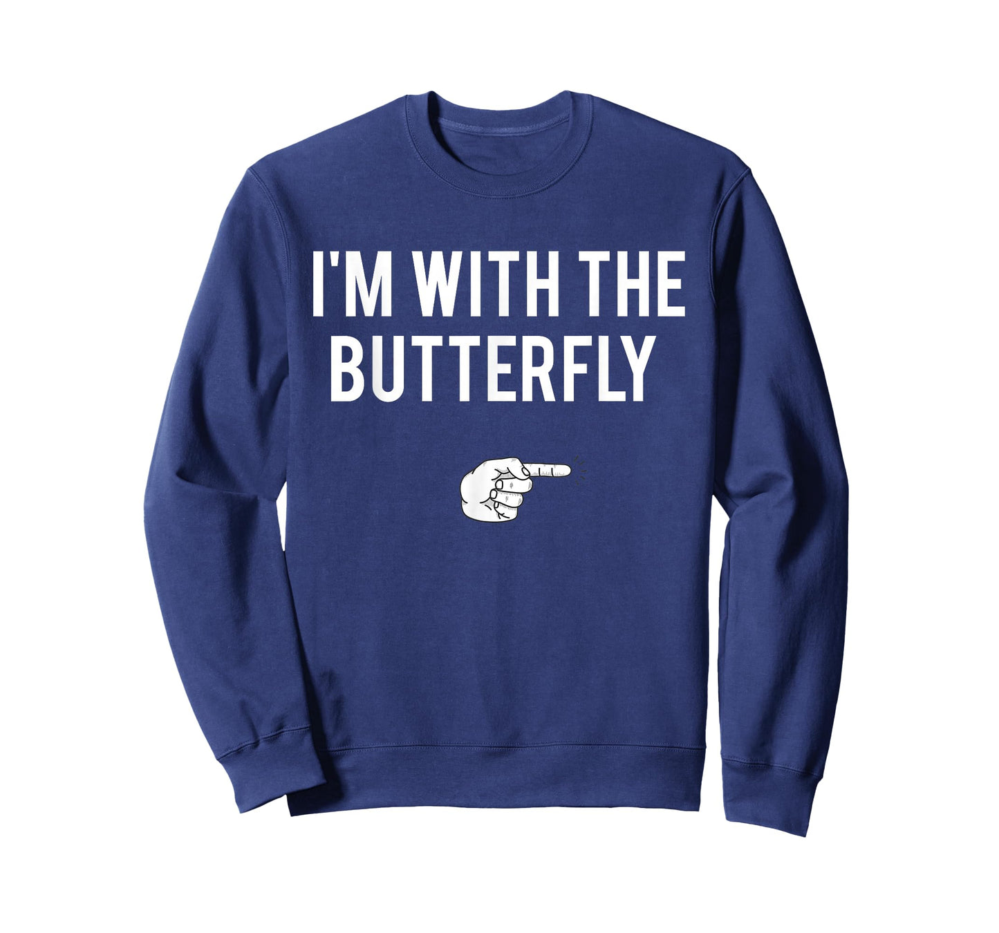 I'm With Butterfly Halloween Costume Party Matching Couple T-Shirt