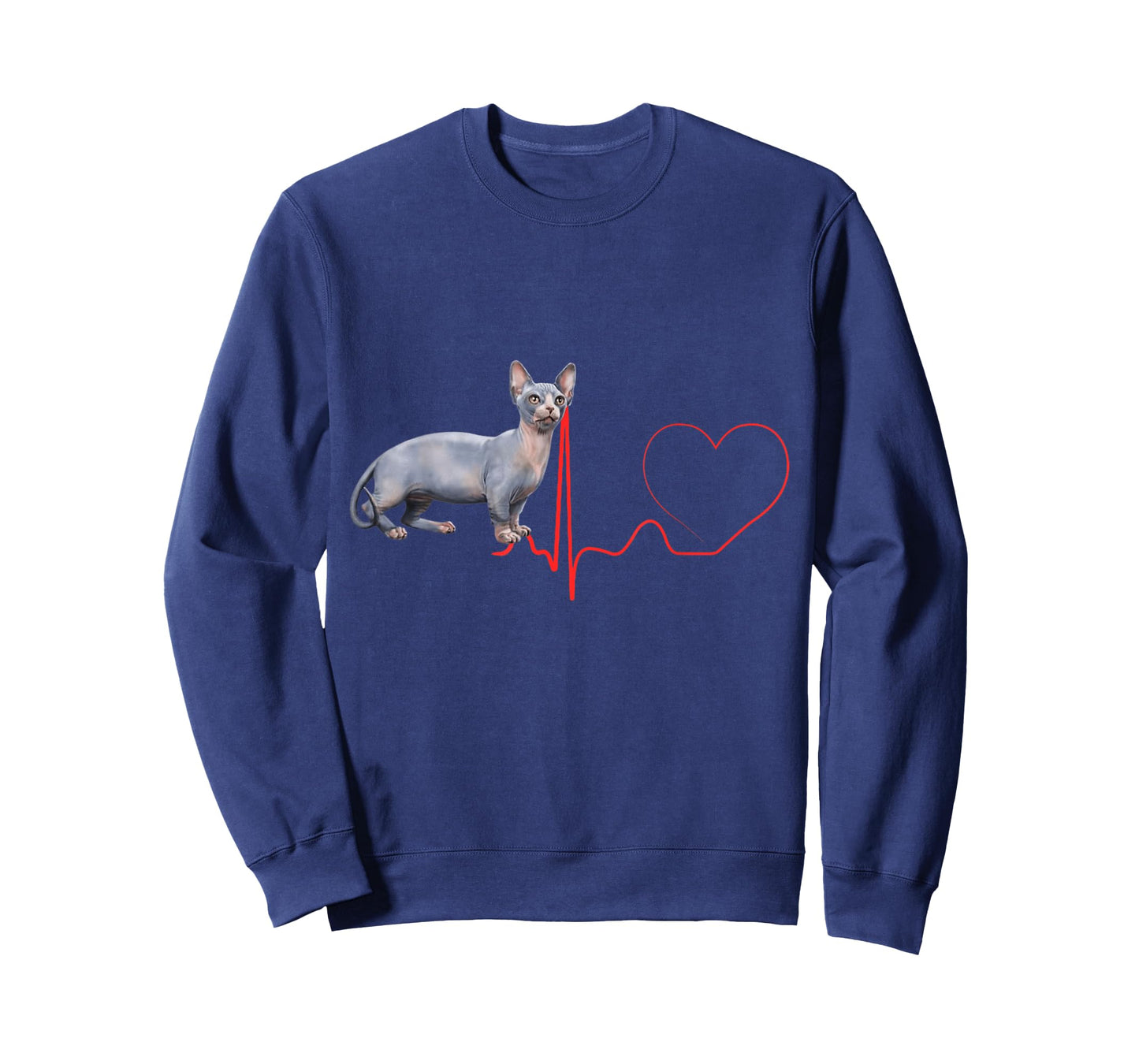 Minskin Cat Heartbeat EKG Funny for Cat Lovers Owners Men Women T-Shirt
